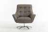 Eco-Leather Lounge Chair with Chrome Frame and Color Options