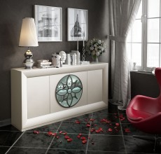 Light Beige Matte 4 Doors Buffet for Dining Room Light Beige Matte 4 Doors Buffet for Dining Room
