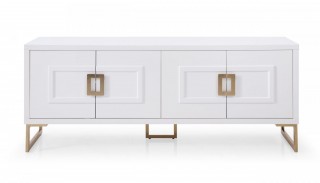 Contemporary Champagne White Buffet