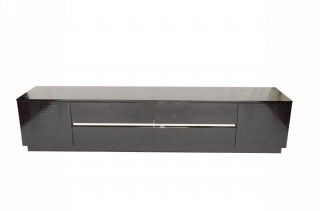 Black Crocodile Texture and Lacquer TV Unit