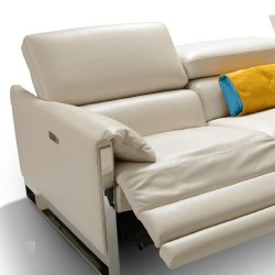 Sophisticated Modern Leather L-shape Sectional