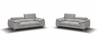 Trendy Sofa and Loveseat in Premium Leather