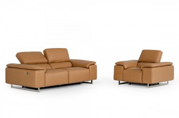 President Italian Made Leather Sofa Set