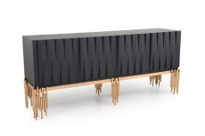 Modern Black and Rosegold Buffet for Dining Room Modern Black and Rosegold Buffet for Dining Room