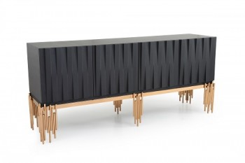 Modern Black and Rosegold Buffet for Dining Room