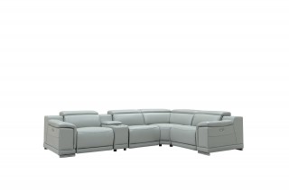 Overnice Modern Leather L-shape Sectional