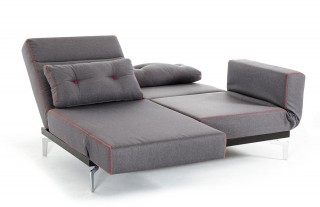 Grey Fabric Contemporary Convertible Sofa Bed