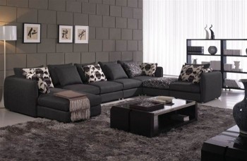 Exquisite Custom Made Micrfoiber Sectional with Pillows
