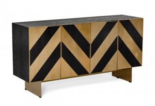 Glam Black Ash Modern Buffet