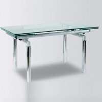 Metal and Glass Contemporary Dining Table