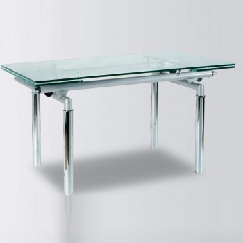 Metal and Glass Contemporary Dining Table Metal and Glass Contemporary Dining Table