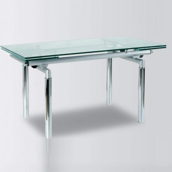 Metal and Glass Contemporary Dining Table