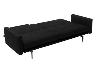 Contemporary Dark Grey Microfiber Sofa Bed