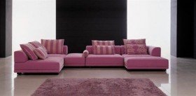 Extravagant Microfiber Sectional Sofa