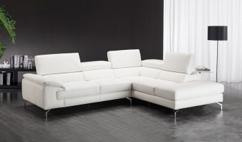 Unique Tufted Top-Grain Leather Sectional