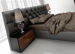 Contemporary Luxury Bedroom Set with Designer Long Exclusive Bed