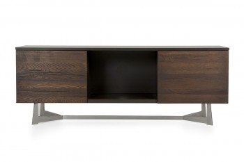 Modern Dark Aged Oak TV Stand