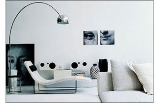 Castiglioni Arco Lamp with White or Black Marble