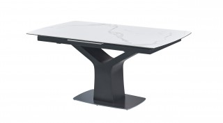 Beautiful Grey Brush Top and Stainless Steel Legs Dining Table