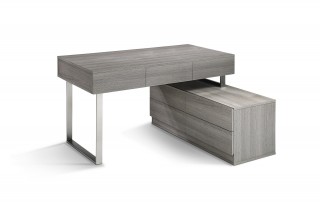 Modern Corner Desk with Shelves