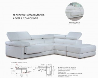 Adjustable Advanced Top-Grain Leather Sectional