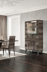 Exotic Rectangular in Wood Top Leather Dining Room Furniture