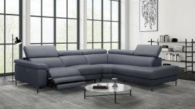 High-class Sectional Upholstered in Real Leather