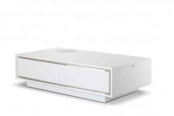 Modern White Crocodile Lacquer Coffee Table