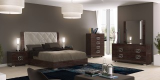 Made in Italy Elegant Leather High End Bedroom Sets