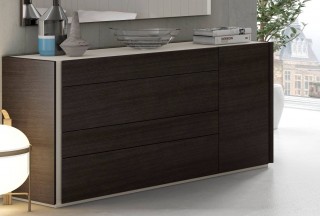 Graceful Wood Elite Design Furniture Set with Long Panels