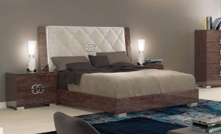 Made in Italy Elegant Leather High End Bedroom Sets