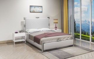 Sophisticated Leather Luxury Bedroom Set