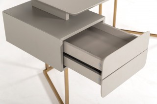 Modern Grey and Bronze Office Desk