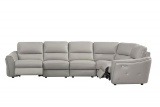 Unique Top Grain Leather Sectional