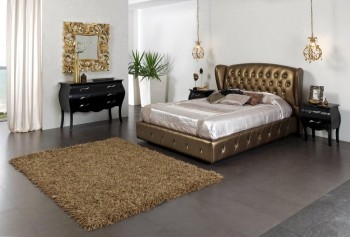 Made in Spain Leather Contemporary Bedroom Set Design
