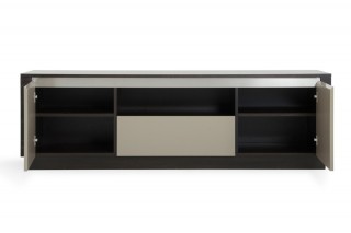 Modern Oak and Grey Gloss TV Stand