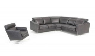 Elegant 100% Italian Leather Sectional