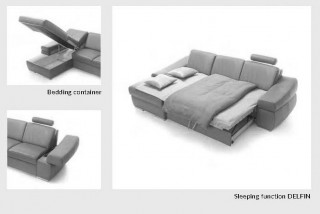 Elegant Real Leather Sectional with Chaise
