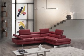 Advanced Adjustable Tufted Modern Leather L-shape Sectional