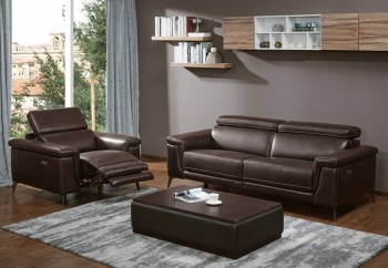 Contemporary Leather Sofa Set