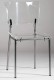 Acrylic Side Chair with Clear Seat and Back and Metal Frame