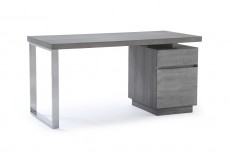 Modern Grey Elm Desk with Stainless Steel Leg Modern Grey Elm Desk with Stainless Steel Leg