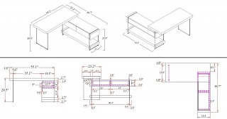 High Quality White Desk with X Shaped Legs and Clean Look