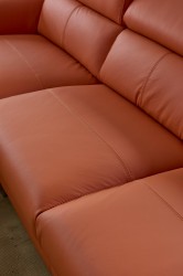 Adjustable Advanced Leather Sectional with Chaise