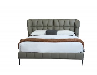 Elegant Leather High End Platform Bed