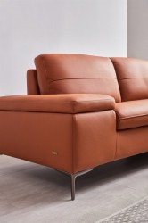 Contemporary Top-Grain Leather Sectionals