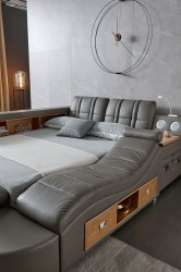 High-class Leather Elite Platform Bed