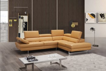 Elegant Modern Leather L-shape Sectional