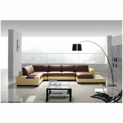 Adjustable Advanced Covered in Bonded Leather Sectional