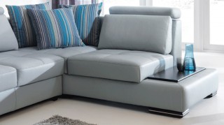 Graceful Leather Corner Sectional Sofa